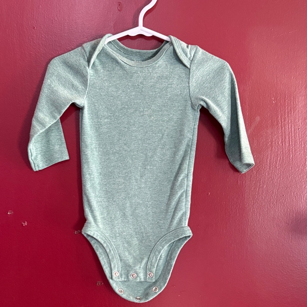 Carter's Soft Mint Long Sleeve Bodysuit